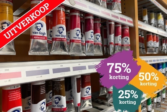 Uitverkoop kunstschildermaterialen